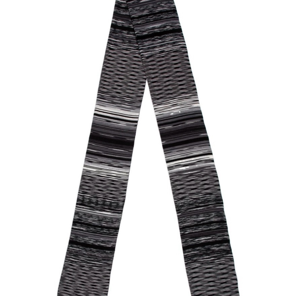 Missoni Silk Black and Gray Patterned Scarf